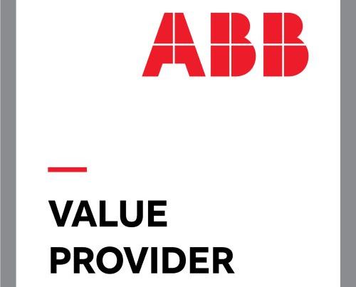 Logo ABB Value Provider, label de la certification AVP ABB Motors d'ABM TECNA