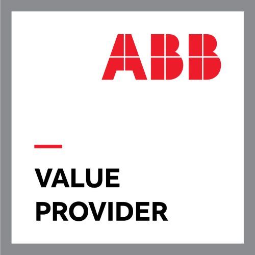 ABB Value Provider-logo, label van de AVP ABB Motors-certificering van ABM TECNA