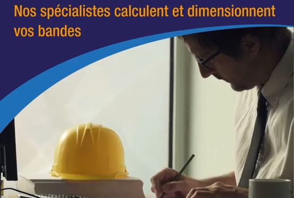 Affiche ABM TECNA, spécialiste bande : nos spécialistes calculent et dimensionnent vos bandes