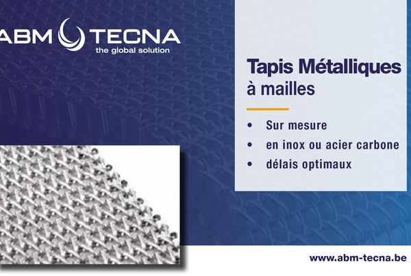 Tapis métalliques à mailles sur mesure en inox ou acier carbone, détail du tissage, délais optimaux
